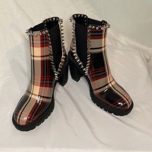 Jessica Simpson - Size 6.5 -  Plaid Spike Rain Boots